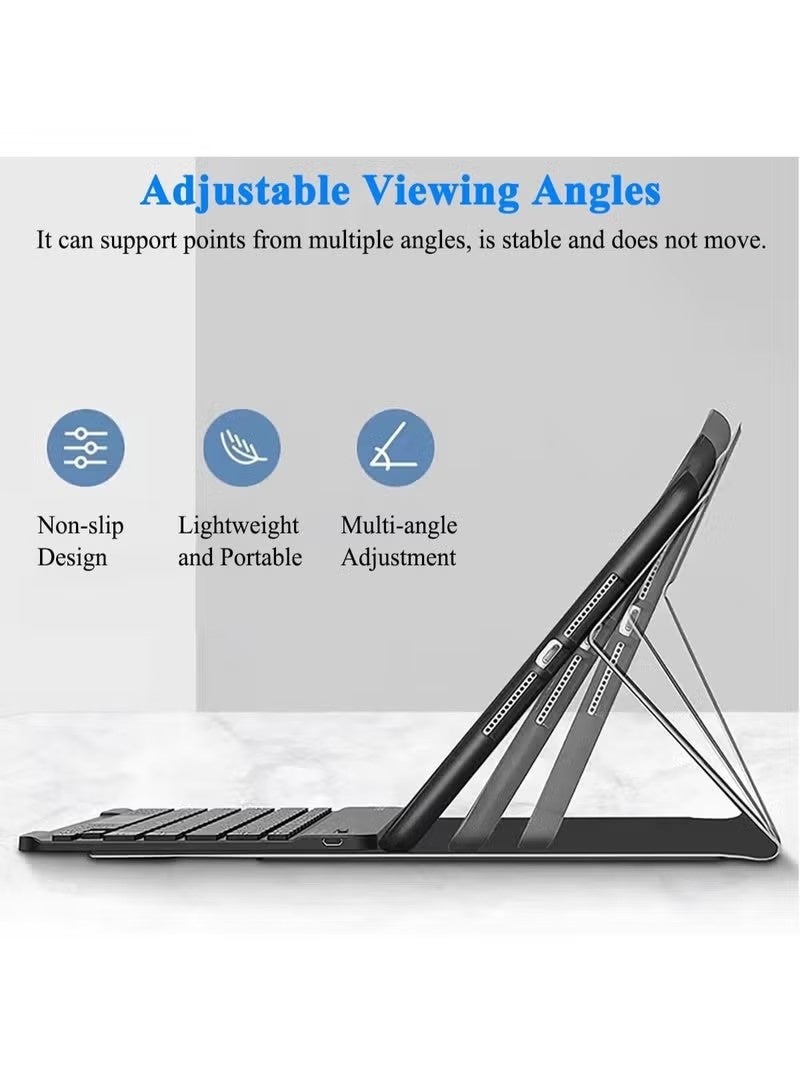 حافظة لوحة مفاتيح لجهاز Honor Pad X9a مقاس 11.5 بوصة (2025) مع ماوس - لوحة مفاتيح بلوتوث مغناطيسية قابلة للفصل ثنائية اللغة (عربي/إنجليزي)، وماوس لاسلكي قابل لإعادة الشحن - أسود - Image 5